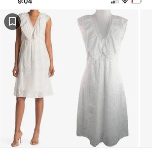 Burberry Beckie White eyelet dress. Size US 8. NWT